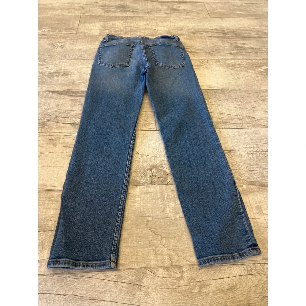 RE/DONE Originals High Rise Straight Leg‎ Button Fly Blue Jeans Size 28